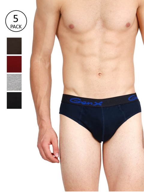 

Genx Men Pack of 5 Assorted Cotton Briefs GENX_RUSH_BRF_OE_5PC