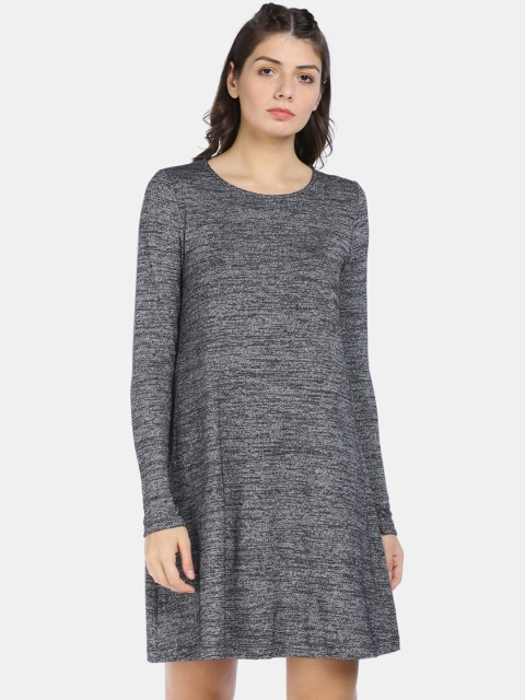

GAP Women Grey Solid A-Line Dress