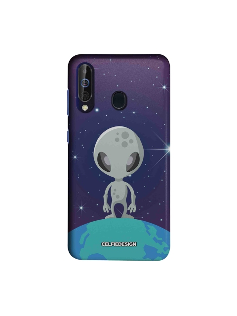 

CelfieDesign Navy Blue & Purple Alien Printed Sustainable Samsung Galaxy M40 Back Case
