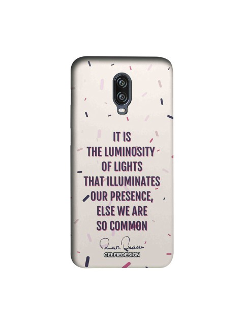 

CelfieDesign Off-White & Purple Presence AB Quotes OnePlus 6T Sustainable Back Cover
