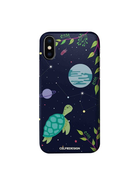 

CelfieDesign Blue Space Turtle Sustainable iPhone Xs Back Case