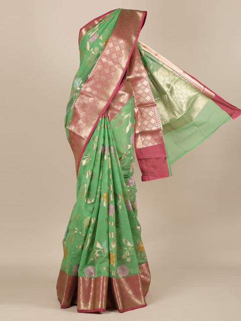 

Pothys Green Woven Design Saree