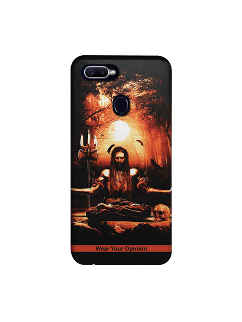 

CelfieDesign Black & Red Meditation Aghori Printed Oppo F9 Pro Back Cover