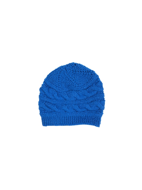

Bodh Design Unisex Turquoise Blue Self Design Beanie