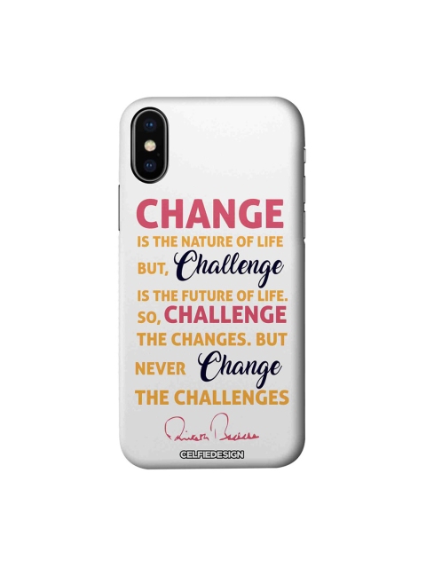 

Challenge AB Quotes Apple iPhone XS Back Cover AB Collections, Multi
