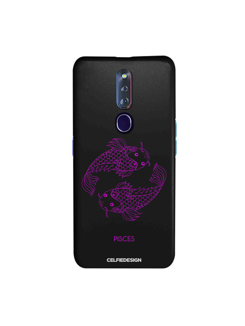 

CelfieDesign Black & Purple Pisces Oppo F11 Pro Back Case