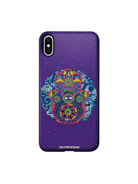 

CelfieDesign Purple Humsa Mandala Printed Apple iPhone XS Max Back Cover