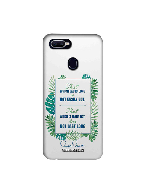 

CelfieDesign Grey & Green Lasts Long AB Quote Oppo F9 Pro Back Case