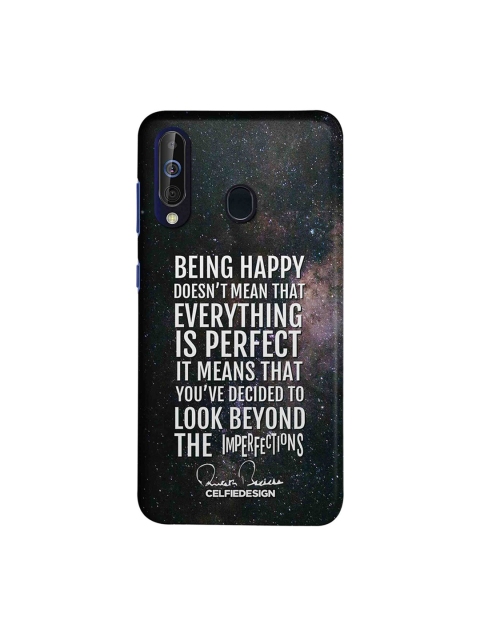 

CelfieDesign Black Being Happy AB Quotes Samsung Galaxy A60 Back Cover