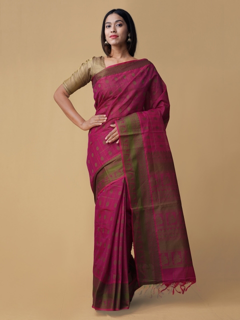 

Unnati Silks Pink Woven Design Mysore Silk Saree