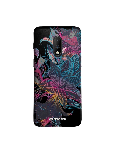 

CelfieDesign Multicolored Neon Flowers OnePlus 7 Back Cover Base 501, Multi