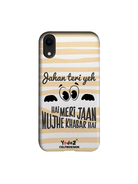 

CelfieDesign Beige and White Jahan Teri Ye Nazar Hai iPhone XR Back Case