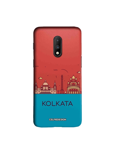 

CelfieDesign Red & Blue Kolkata Skyline OnePlus 7 Back cover