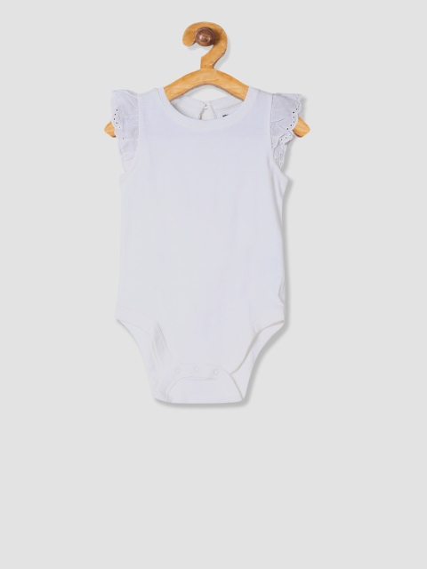 

GAP Girls White Eyelet Sleeve Bodysuit