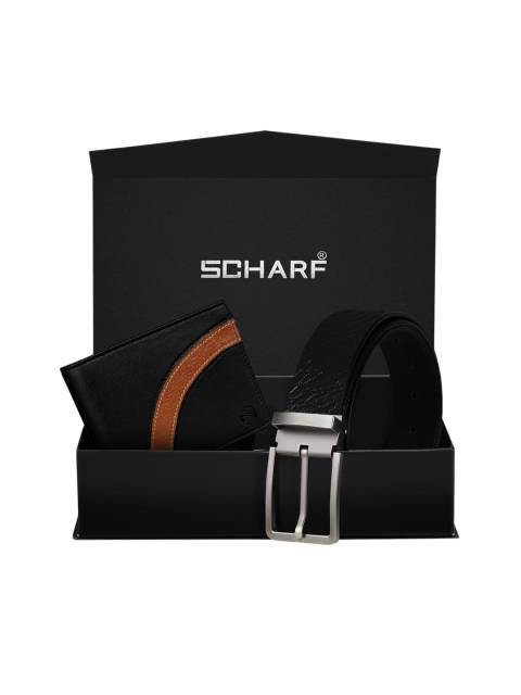 

SCHARF Men Black Genuine Leather Accessory Gift Set