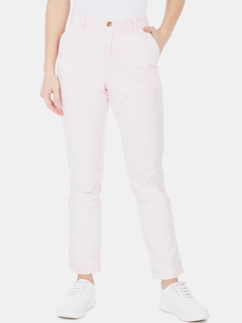 

GAP Women Pink Slim Fit Solid Regular Trousers