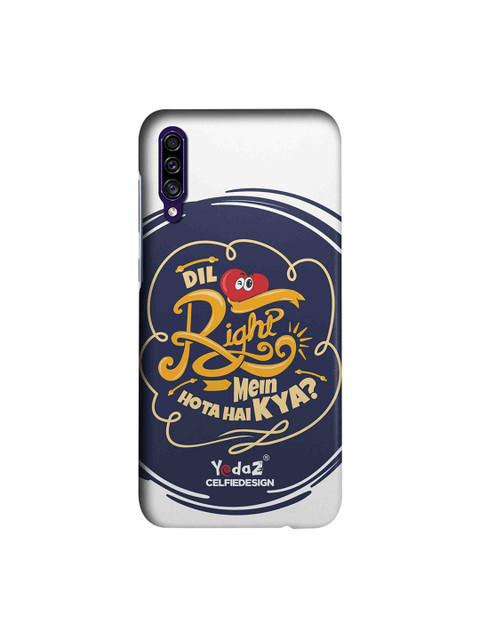 

CelfieDesign Dil Right Mein Hota Hai Kya Samsung Galaxy A30s Back Cover Yedaz, White