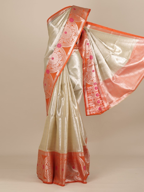 

Pothys Cream-Coloured Woven Design Saree