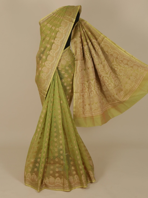 

Pothys Green Woven Design Saree