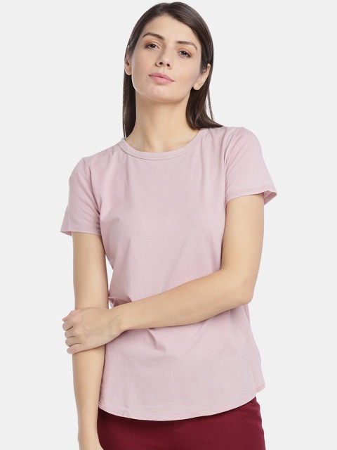 

GAP Women Pink Vintage Wash Crew Neck Tee