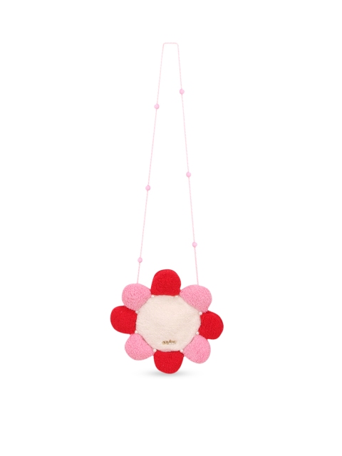 

CUTECUMBER Cream-Coloured & Pink Solid Tote Bag