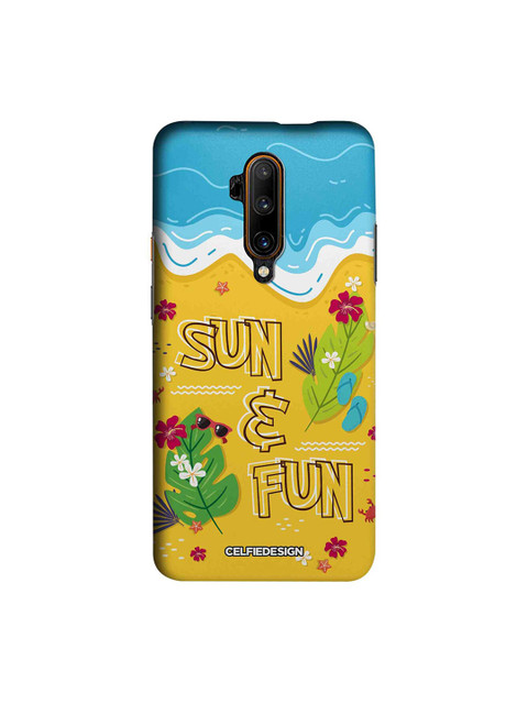 

CelfieDesign Yellow & Blue Sun And Fun OnePlus 7T Pro Sustainable Back Cover