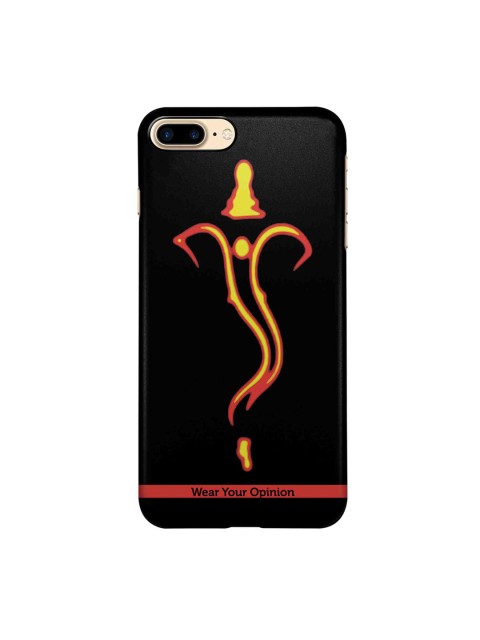 

CelfieDesign Ganesha Neon Apple iPhone 8 Plus Back Cover, Black
