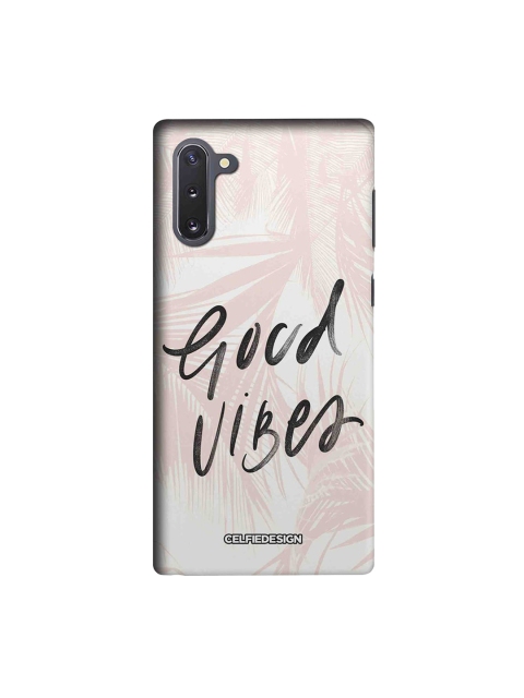 

CelfieDesign White & Pink Good Vibes Samsung Galaxy Note10 Sustainable Back Cover