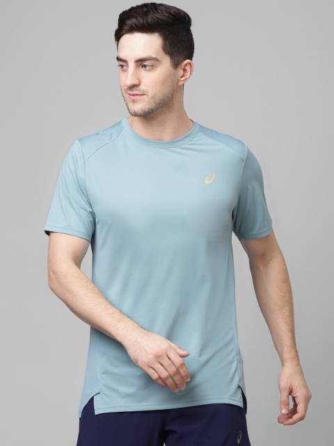 

ASICS Men Blue Solid Round Neck T-shirt VENTILATE MESH TRAIN SS