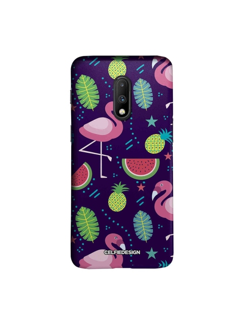 

CelfieDesign Nay Blue Flamingo OnePlus 7 Back Cover, Navy blue