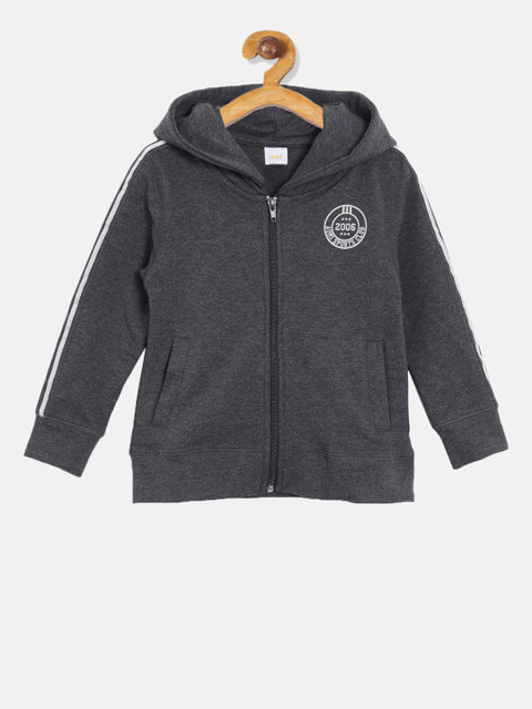 

Aomi Boys Charcoal Solid Windcheater Tailored Jacket