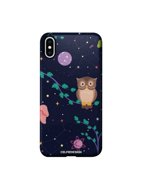 

CelfieDesign Navy Blue Space Owl Apple iPhone XS Max Back Cover