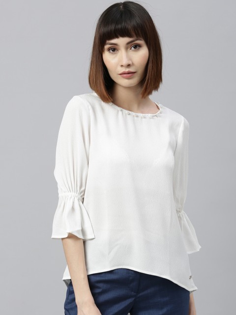

Park Avenue Woman Women White Solid Top