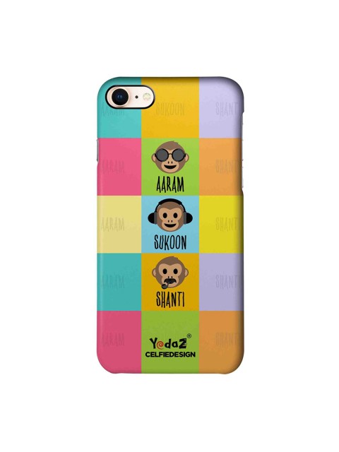 

CelfieDesign Green & Pink Aaram Sukoon Shanti Apple iPhone 8 Back Cover