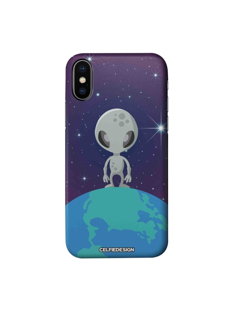 

CelfieDesign Navy Blue Alien Apple iPhone XS Back Cover