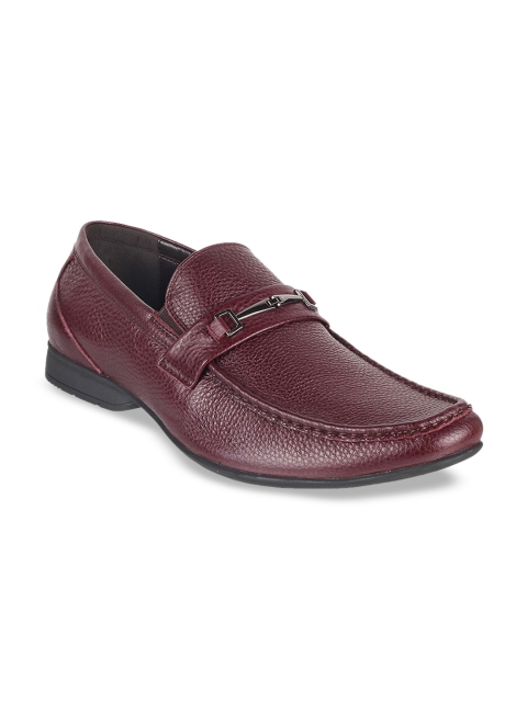 

DAVINCHI Men Maroon Leather Formal Loafers