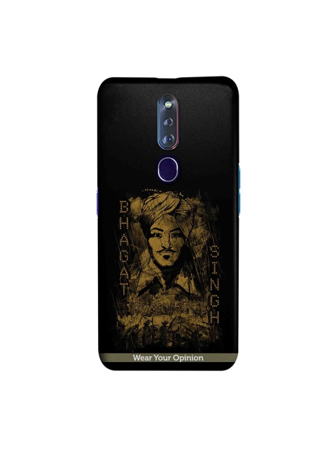 

CelfieDesign Black Bhagat Singh Series Sustainable Oppo F11 Pro Back Case