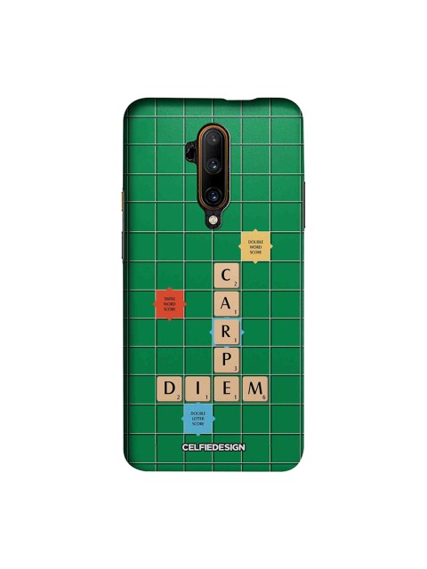 

CelfieDesign Green & Beige Scrabble Game Printed OnePlus 7T Pro Sustainable Back Cover