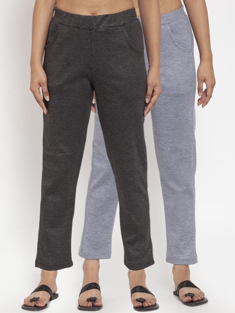

TAG 7 Women Pack of 2 Wool Blend Ankle-Length Leggings Pants, Grey