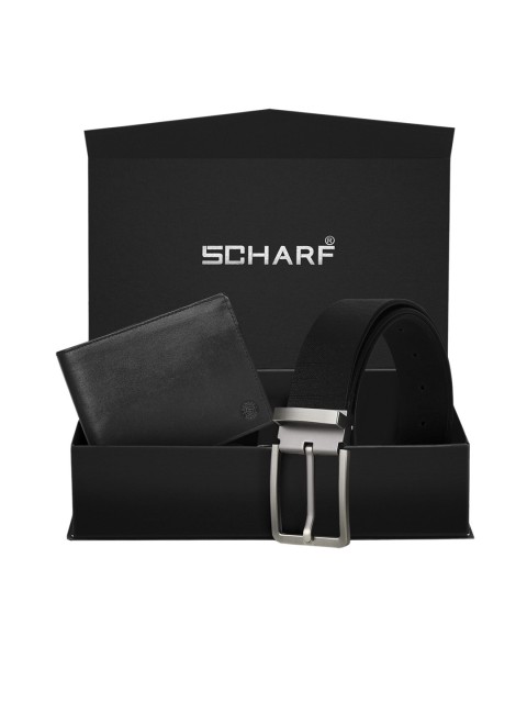 

SCHARF Men Black Genuine Leather Accessory Gift Set