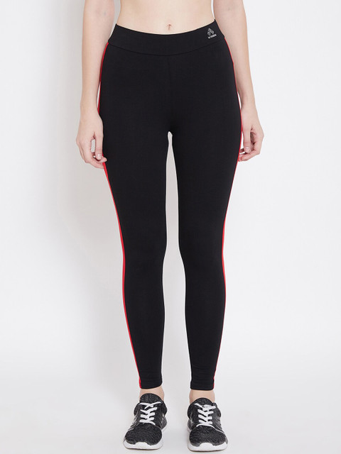 

ALIZA Women Black Striped Yoga Tights
