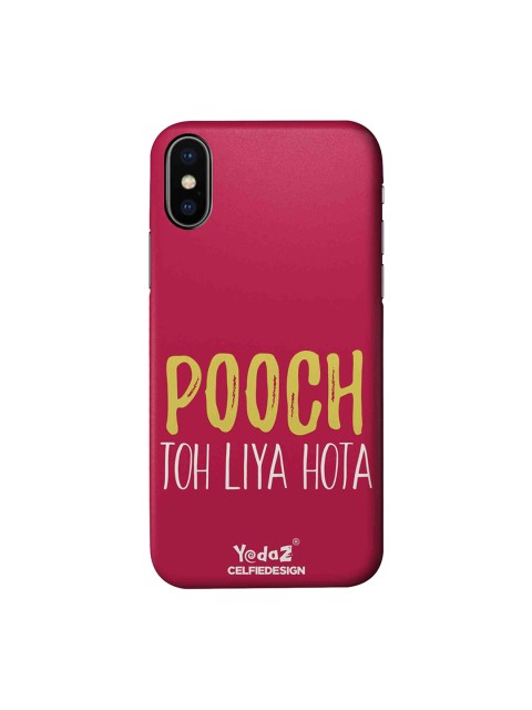 

CelfieDesign Pink & Yellow Pooch Toh Liya Hota Printed iPhone XS Sustainable Back Cover