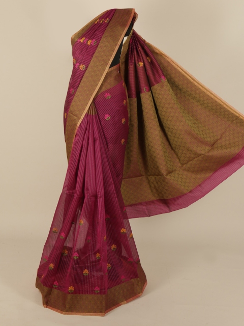 

Pothys Purple & Gold-Coloured Woven Design Saree