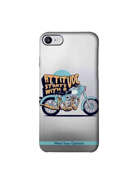 

CelfieDesign Grey & Yellow Attitude With Kick Apple iPhone 7 Back Cover