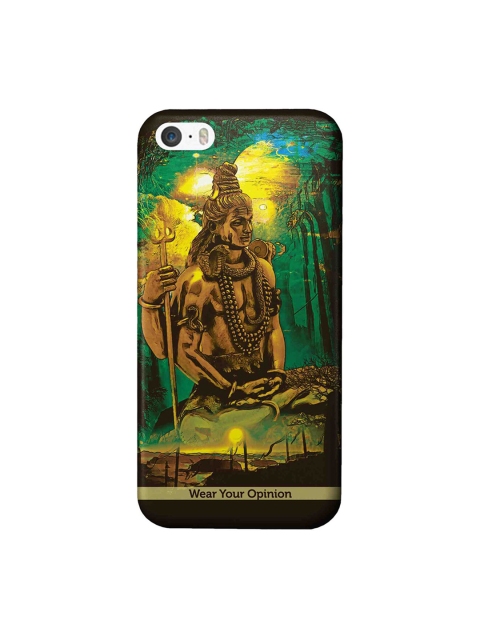 

CelfieDesign Green & Brown Wear Your Opinion Lord Shiva Apple iPhone SE Back Cover