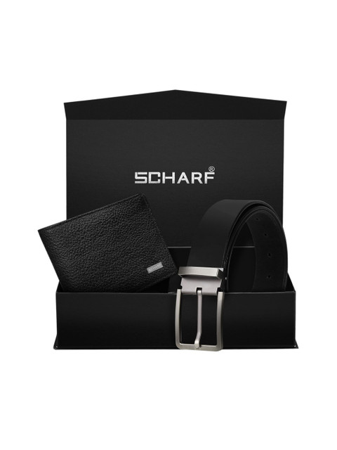 

SCHARF Men Black Genuine Leather Accessory Gift Set