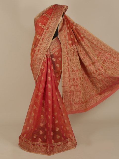 

Pothys Pink Woven Design Cotton Blend Saree