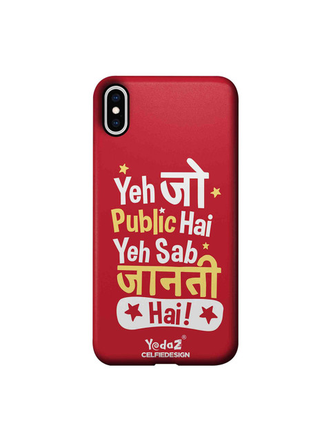 

CelfieDesign Red Yeh Jo Public Hai Sustainable iPhone Xs Max Back Case