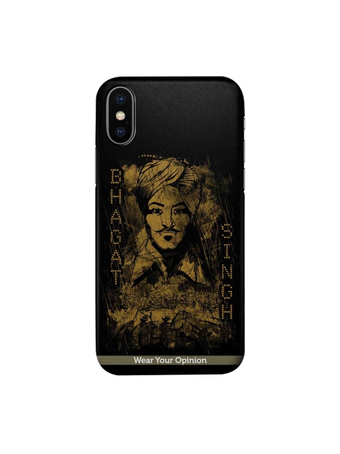 

CelfieDesign Black & Brown Bhagat Singh Series Apple iPhone XS Back Cover