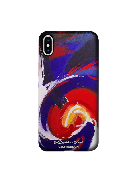 

CelfieDesign Unisex Red & Blue Waves Rouble Nagi Apple iPhone Xs Max Back Cover